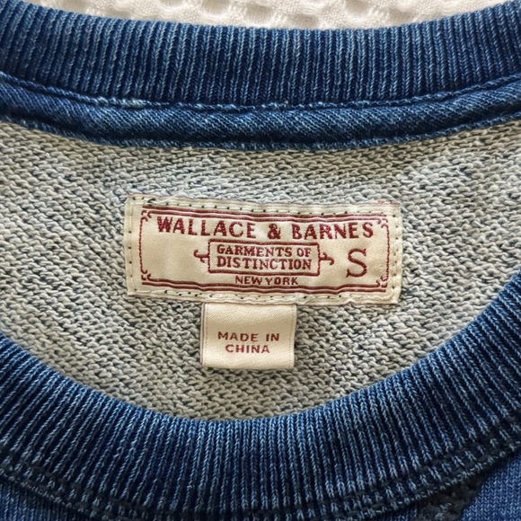 J Crew Wallace And Barnes Shirt Sleeve Shirt Small Indigo Blue - Picture 7 of 10